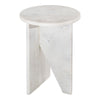 Grace Accent Table in White Marble