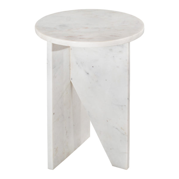 Grace Accent Table in White Marble