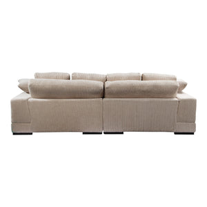 Moe's Plunge Sectional Tan with Flip Chaise