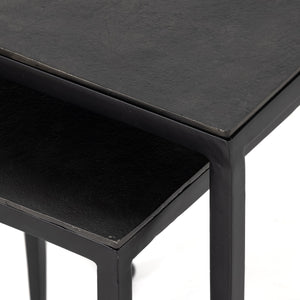 Dalston Nesting End Tables In Raw Black