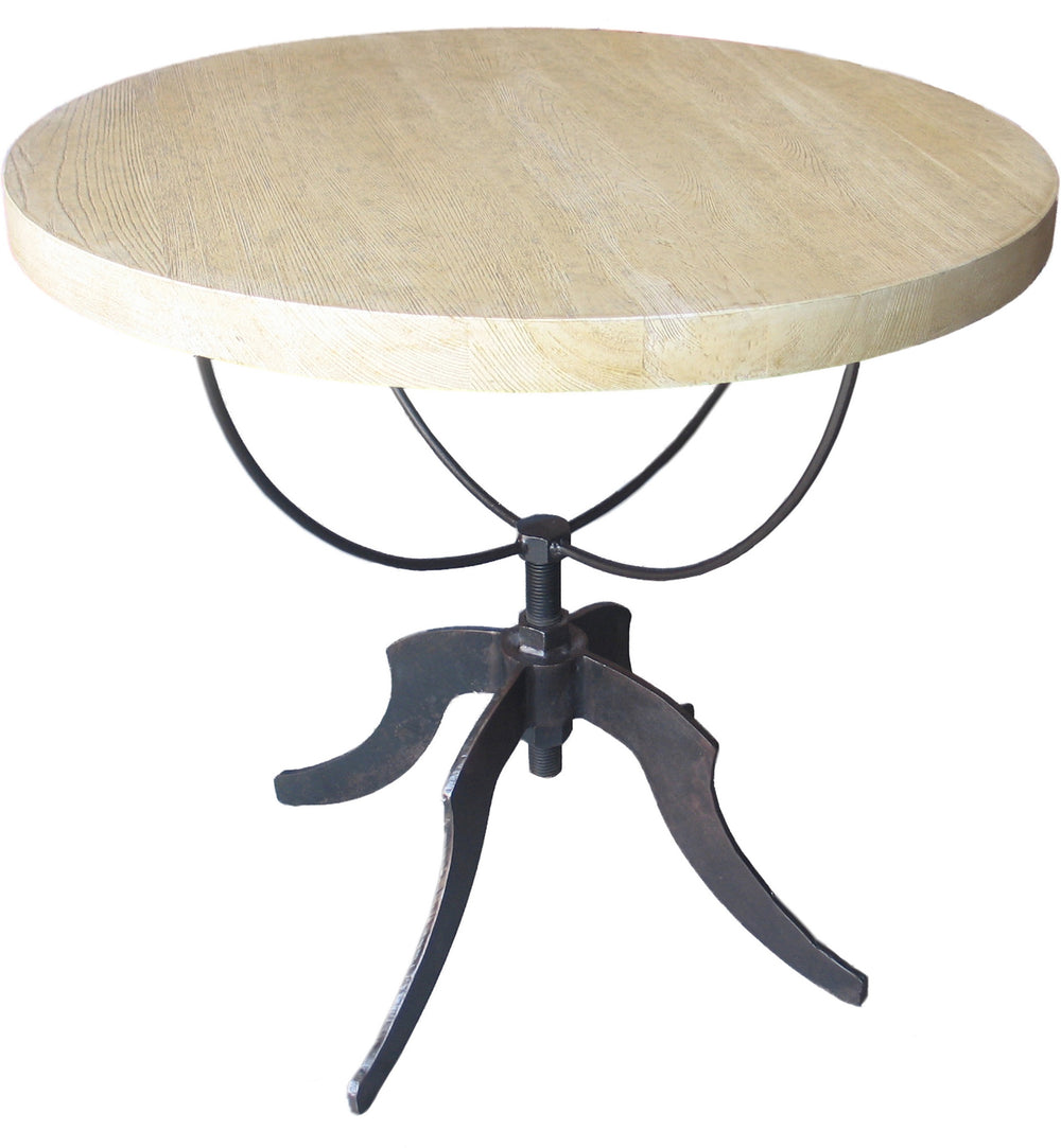 Elm Adjustable Wine Table in Vintage Grey Finish