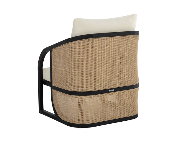 PALERMO LOUNGE CHAIR - CHARCOAL - STINSON CREAM