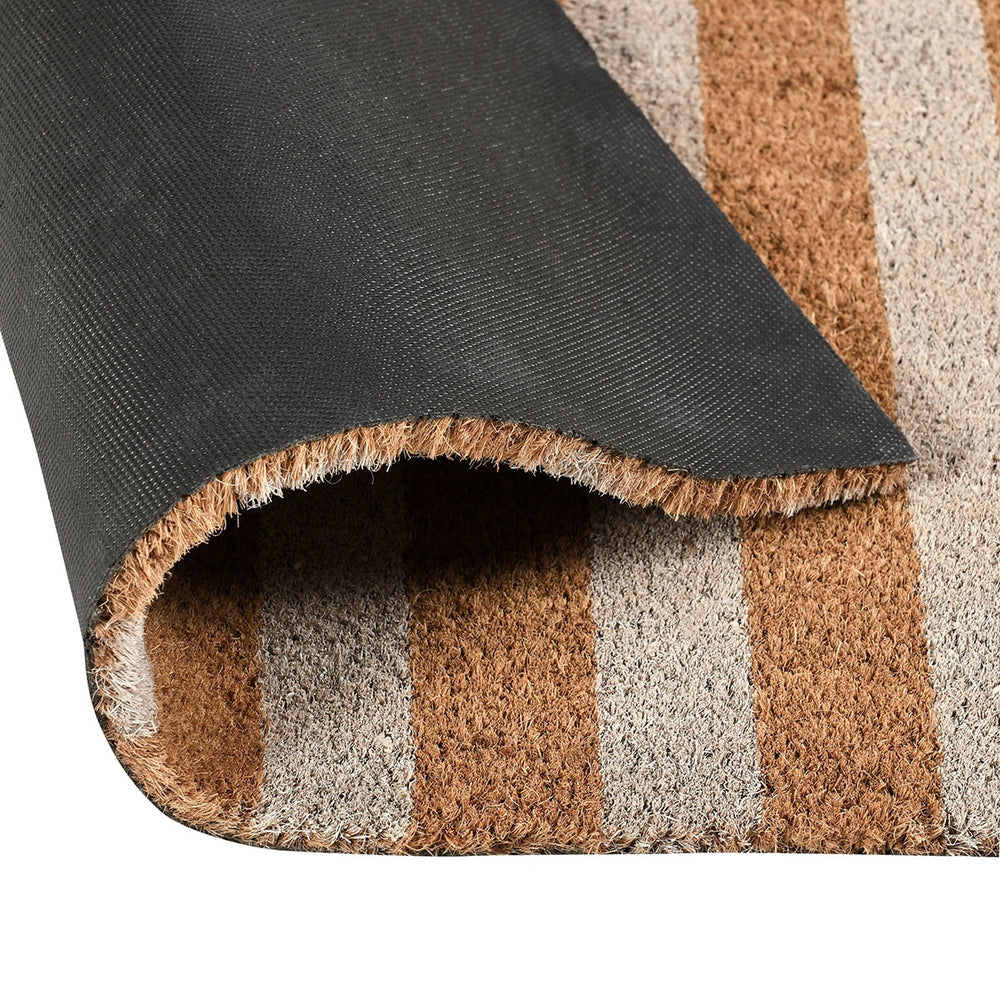 Classic Home Striped Doormat Ivory/Natural 24"x57"