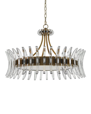 Coquette Chandelier In Antique Brass