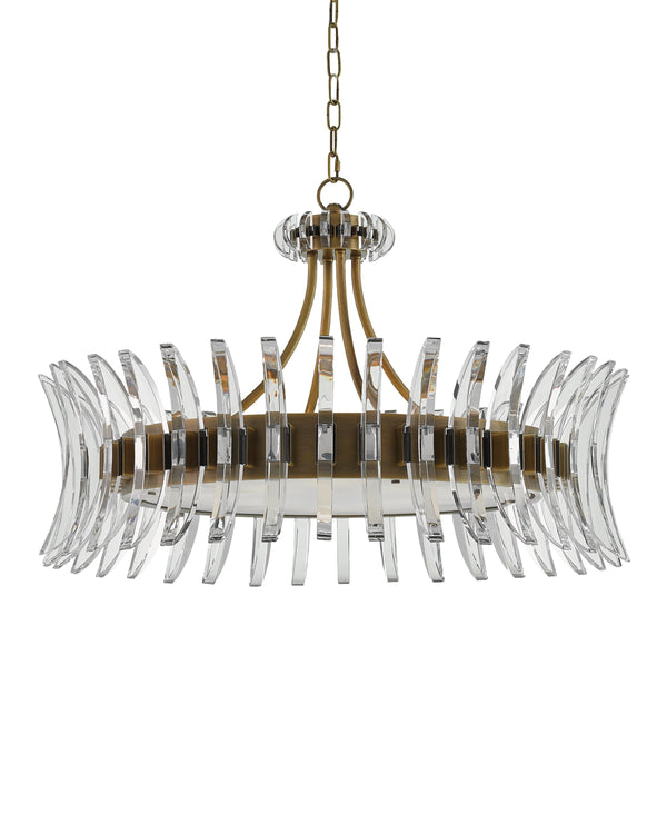 Coquette Chandelier In Antique Brass