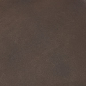 Minara 36" Square Brown Leather Wrapped w/Wood Base Ottoman