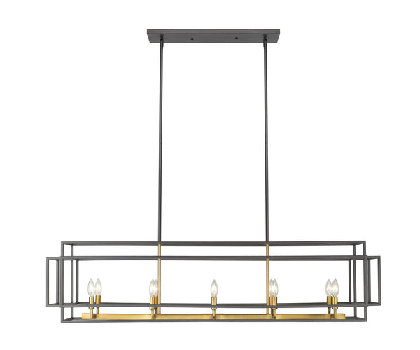 Titania 10 Light Island/Billiard in Bronze + Olde Brass Finish
