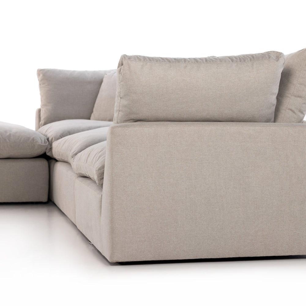 Stevie 4Pc Laf Sec Sofa W/Ottoman In Flannl