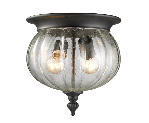 Belmont Outdoor Flush Mount Light in Black Finish
