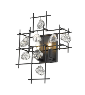 Garroway 2 Light Wall Sconce in Matte Black Finish