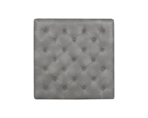 ENDALL OTTOMAN - BLACK - BRAVO METAL