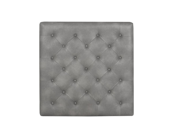 ENDALL OTTOMAN - BLACK - BRAVO METAL