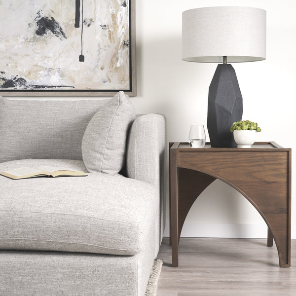 Laraya Medium Brown Wood w/ Arches End Table