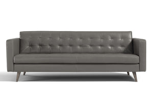 Brion Leather Sofa-Grey