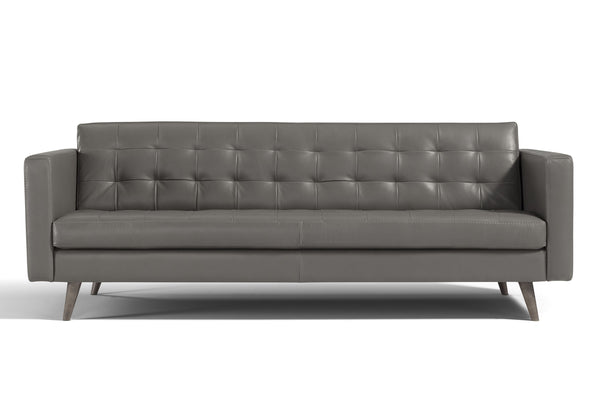 Brion Leather Sofa-Grey