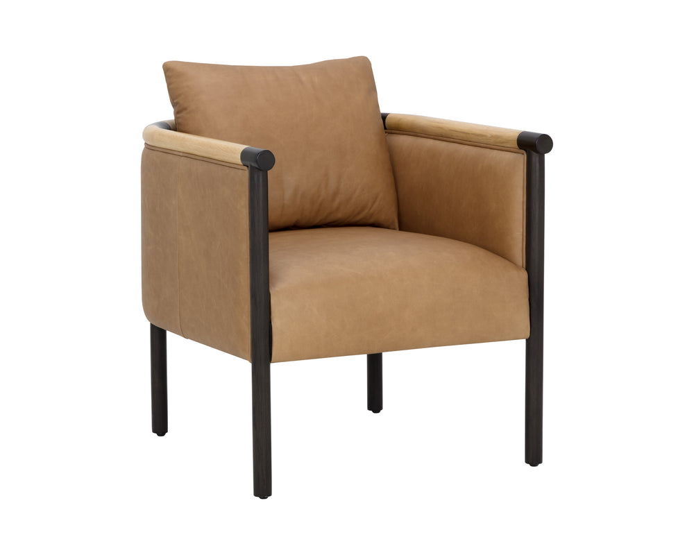 WILDER LOUNGE CHAIR - LUDLOW SESAME LEATHER