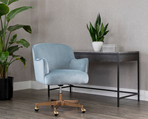 KARINA OFFICE CHAIR - CORNFLOWER BLUE SKY