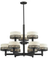 Elea 9 Light Chandelier in Bronze Finish