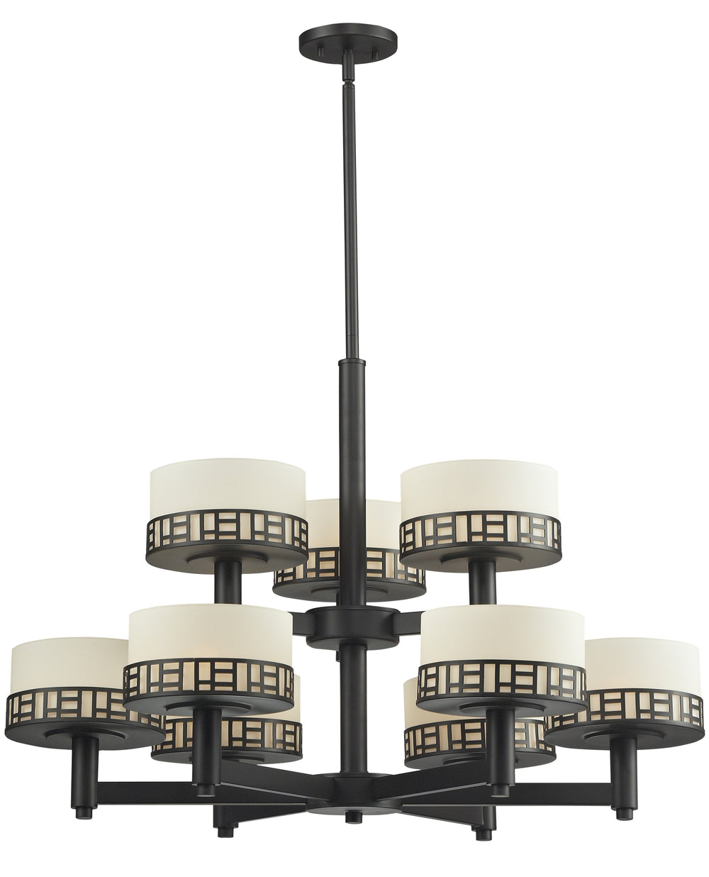 Elea 9 Light Chandelier in Bronze Finish