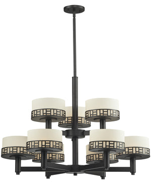 Elea 9 Light Chandelier in Bronze Finish