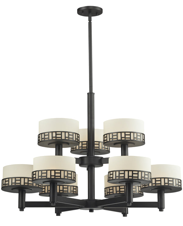 Elea 9 Light Chandelier in Bronze Finish
