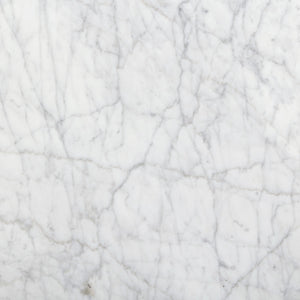 Bellamy End Table In White Carrera Marble