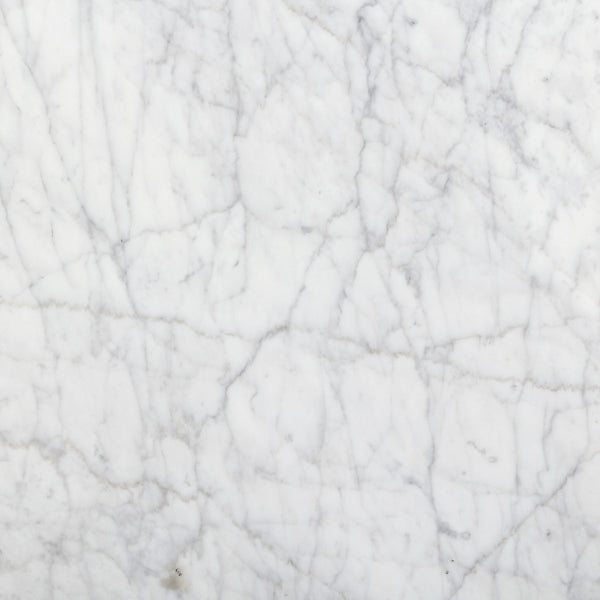 Bellamy End Table In White Carrera Marble