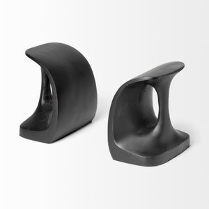 Last Cobbler's (Set of 2) 8L x 6W Black Shoemaker Tool Bookends