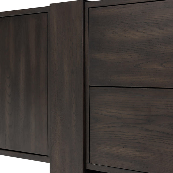 Fisher Media Console in Smoked Black Veneer'