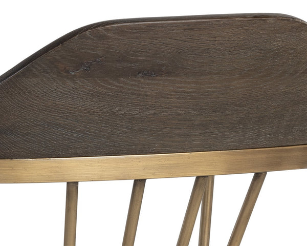 DEMI DINING ARMCHAIR - DISTRESSED BROWN