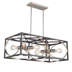 Corona CL15098 Island Light in Black & Polished Nickel
