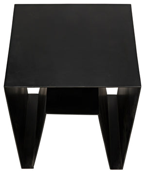 Quintin Side Table, Black Steel
