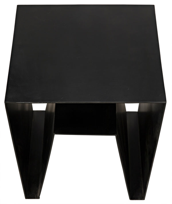 Quintin Side Table, Black Steel