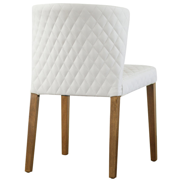 Albie Diamond Stitching Chair In Danburry White