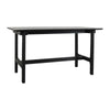 Dawn Outdoor Counter Table in Black, Teak Wood