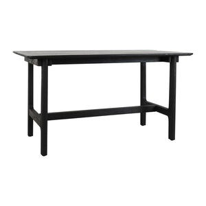 Dawn Outdoor Counter Table in Black, Teak Wood