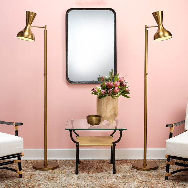 Principle Iron Wall Mirror, Black