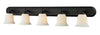 Lagoon 5 Light Vanity  in Matte Black Finish