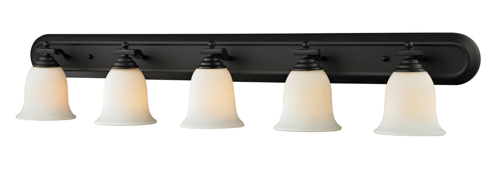 Lagoon 5 Light Vanity  in Matte Black Finish