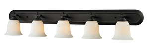 Lagoon 5 Light Vanity  in Matte Black Finish