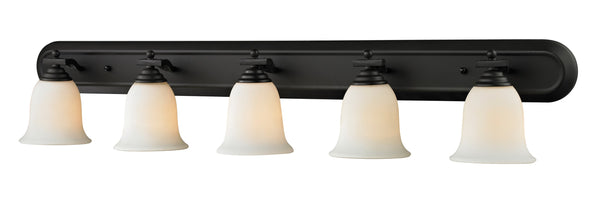 Lagoon 5 Light Vanity  in Matte Black Finish
