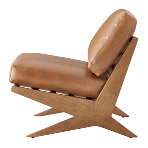 Chandler PU Accent Chair, Borneo Chocolate