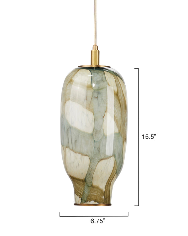 Helen Glass 1-Light Pendant, Small