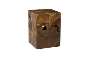 Teak Slice Side Table