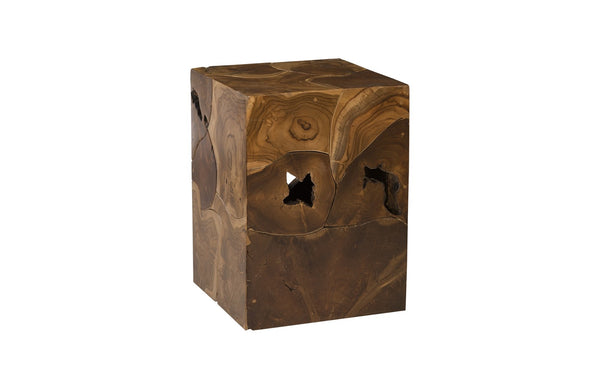 Teak Slice Side Table