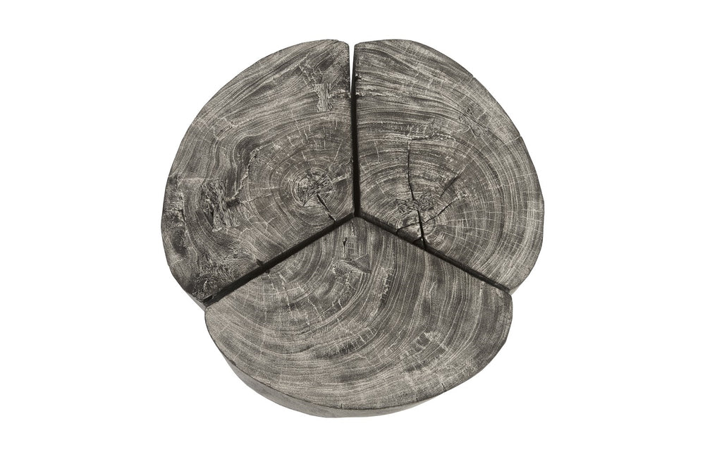Clover Coffee Table, Chamcha Wood, Grey Stone