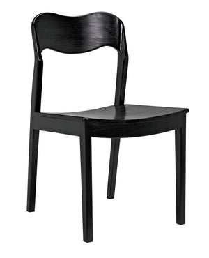 Weller Sungkai/Mindi Chair in Charcoal Black