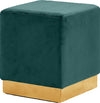 Daniel Ottoman/Stool In Green Velvet