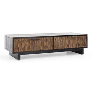 Anton Solid Wood Coffee Table with 4 Drawers - Oak