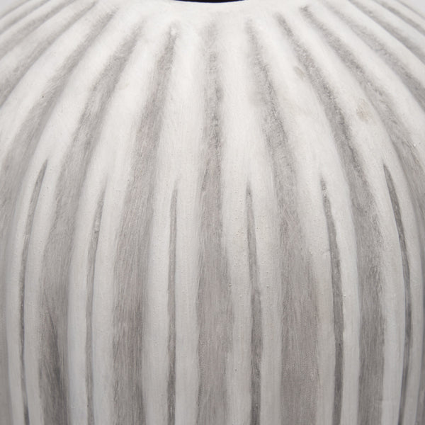 Ummi Tall Off White w/ Gray-Brown Antiquing Ceramic Floor Vase